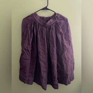 notPERFECTLINEN 1950’s City Skirt in Grape Wine | Size XS |